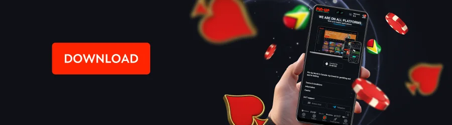 Pin Up Casino's official app in Guyana